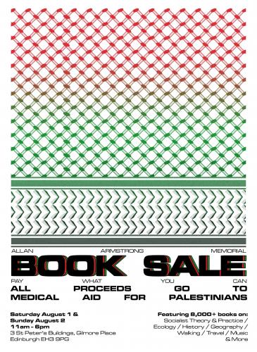 Flyer advertising the book sale